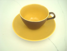 Poole Pottery Tea / Coffee Cup & Saucer Twintone - Brazil/Sweetcorn C107