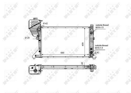 Nrf radiator for mercedes - nrf,