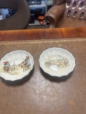 Pair Of Vintage Sandland Ware Lancaster&Sandland Ltd Handley England Bowls14x4cm