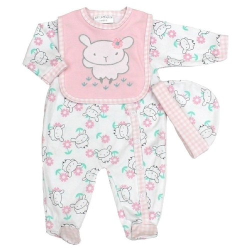 Baby girl sleepsuit set - sleepsuit, 6