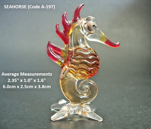 Murano style glass seahorse - style,