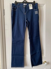 Women's Jeans Marks & Spencer M&S size 16 long bootleg with stretch  indigo NEW