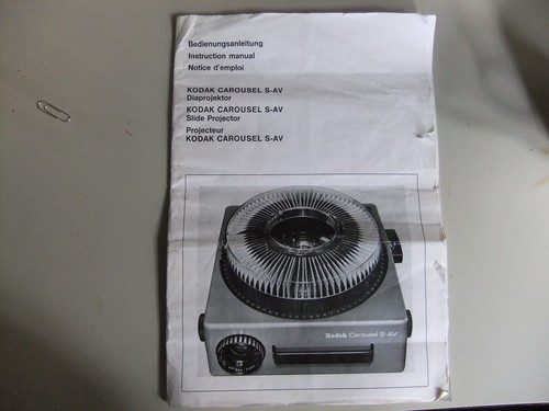 Instructions slide projector