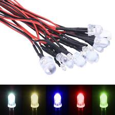 Constant or Flashing 3mm 5mm 10mm Pre Wired Ultra Bright LED 12V 