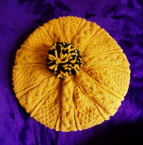 Ladies hand knitted - hand, yellow