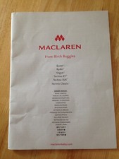 Maclaren Techno XLR, XT, Classic, Quest, Ryder, Voque - owners manual