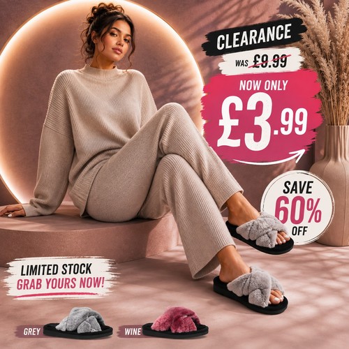Womens cross over slippers - cross,