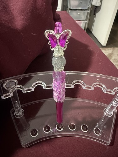 Purple butterfly pen - purple,