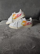 Men's Converse Pro Leather Archive Flame Print White Trainers  Size UK 7.5/EU42