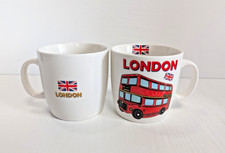 London Bus Mugs x2 | Routemaster Double Decker Souvenir Cups | UK Collectable
