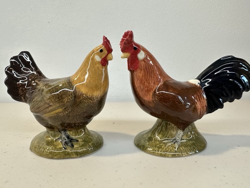 Quail ceramic rooster cockerel - quail,