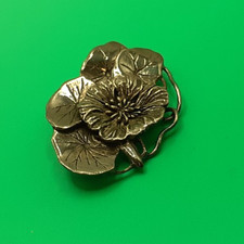 MASJ Water Lily Brooch Pewter