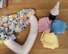 ✨ SALE ✨ Polystyrene Heart With Fabric And Glue To Complete