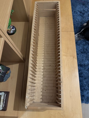 Pine wood storage - wood, cd