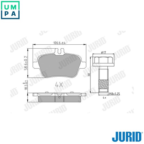 Brake pad set - set,
