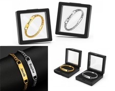 Personalised Free Engraved Jewellery Bangle Bracelet Silver Gold Christmas Gift