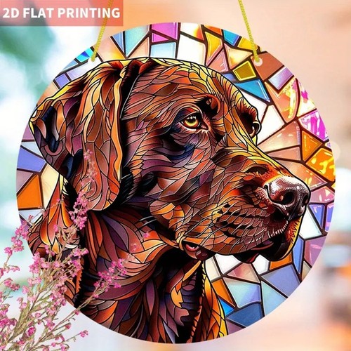 Brown labrador suncatcher dog - brown,
