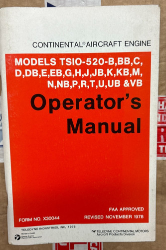 Continental operators manual - continental,