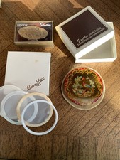 Vintage Stratton Gold Tone Vogue Powder Compact Mirror + Lipstick Holder + Spare