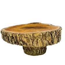 Unique Log Slab Pedestal