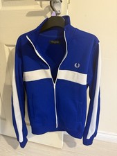 Fred Perry Men's Small Blue Track Suit Jacket