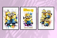 Minions Watercolor Prints Set