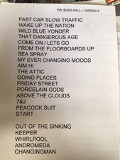 Paul Weller Set List - Bush Hall 2014