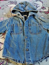 Children Unisex Hooded Denim