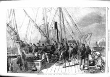 Original Old Antique Print