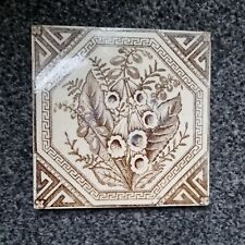 One Reclaimed Antique 6" x 6" floral flowers Victorian Tile Tiling Kitchen Décor