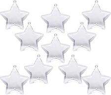 Clear Fillable Star Baubles Plastic Wedding Favours birthday Decoration Love