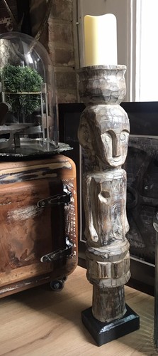 Wooden totem sculpture garden - totem,