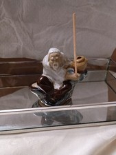 Small Oriental Fisherman Figurine