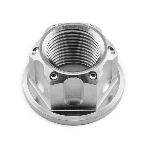 Titanium axle nut - titanium, rear