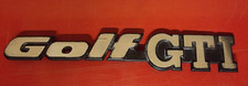 Rear "Golf GTI" Badge Chrome VW Golf 191853687C Genuine VW mk1, mk2, turbo, rare