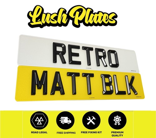 Retro number plates matt - number,