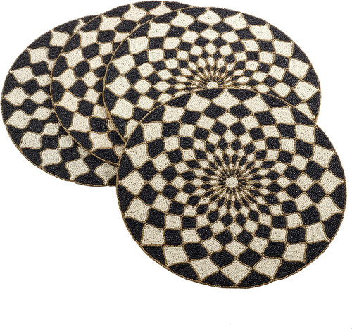 Beaded design placemat set - placemat, (set