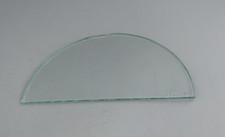 Flat Clear Glass Half Circle