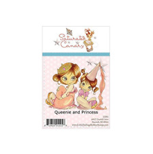 Saturated Canary Little Darlings LDRS Rubber Stamp QUEENIE & PRINCESS