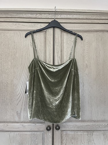 Reformation green velvet top - green,