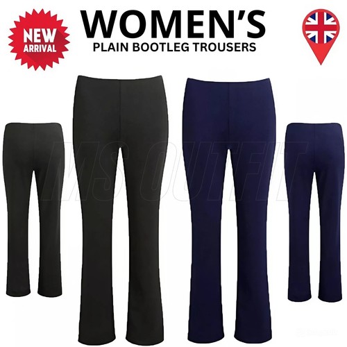 Womens bootleg trousers ladies - womens,