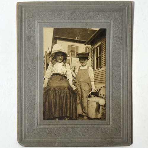 Antique farm boy - farm, girl