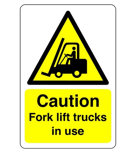 Caution fork lift trucks - fork, in
