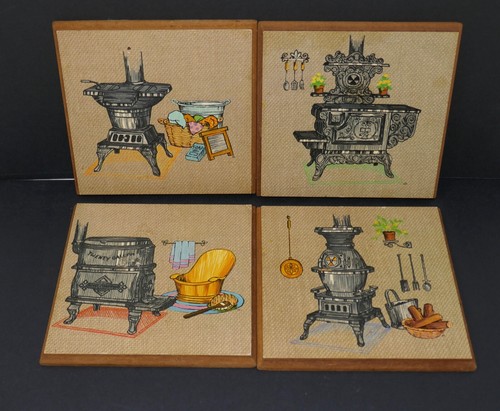 Antique wood burning - wood,