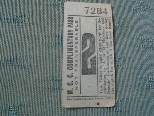 Vintage mcc marylebone cricket - mcc,