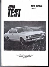 Ford Consul 2000 L Road Test 1972 UK Market Foldout Brochure Autocar Granada Mk1