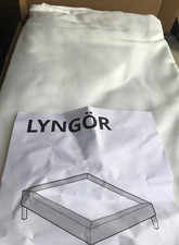 Ikea Lyngor Standard Single Mattress Base Cover White 805.661.22 NEW