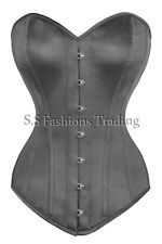 Satin Corset Overbust Steel Boned Corset Waist Training Corset Heavy Duty Corset