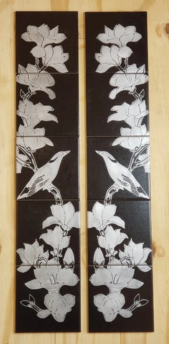 Black silver bird with - black,