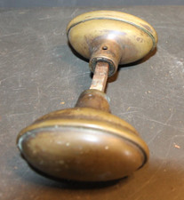 Vintage Brass Door Knobs Pair